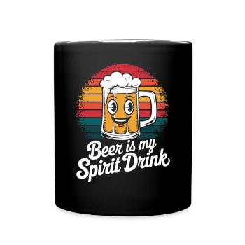 Beer is my spiritual drink - Full Colour Mug - black - Front