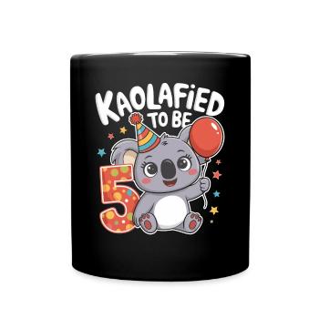 5ème anniversaire Koala Koalafied Motif Amusant - Mug uni - noir - Devant
