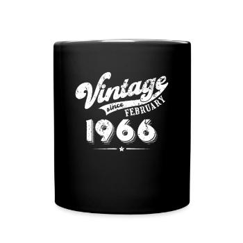 Millésime depuis Février 1966 Cadeau d’anniversaire - Mug uni - noir - Devant