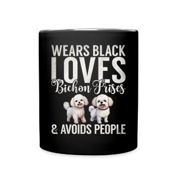 Bichon Frise Gifts - Full Colour Mug - black - Front