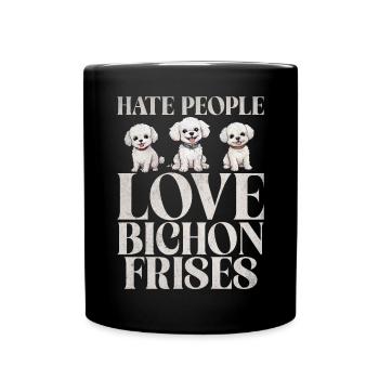 Bichon Frise Gifts - Full Colour Mug - black - Front