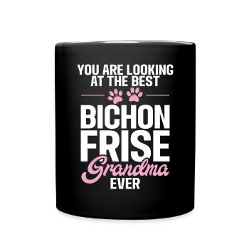 Bichon Frise Gifts - Full Colour Mug - black - Front