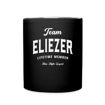 Team Eliezer Personalized Name Eliezer - Full Colour Mug - black - Front