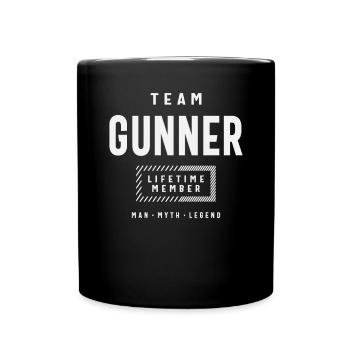 Team Gunner Personalized Name Gunner - Full Colour Mug - black - Front