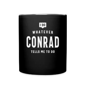 Personalized Name Conrad - Full Colour Mug - black - Front