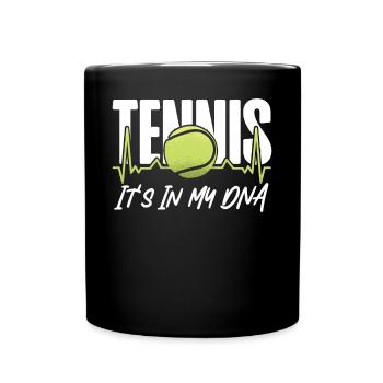 Funny Tennis Player Racket Tennis - Full Colour Mug - black - Front