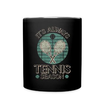 Funny Tennis Player Racket It's - Tasse einfarbig - Schwarz - Vorne