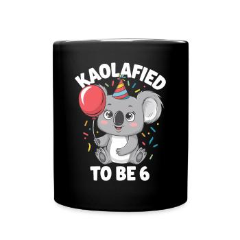 6ème anniversaire Koala Koalafied Kaolafied Aura 6 ans - Mug uni - noir - Devant