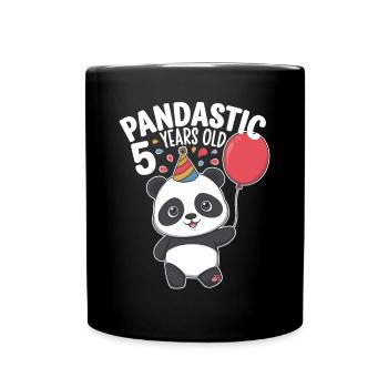 Pandastic 5 ans anniversaire Panda - Mug uni - noir - Devant