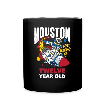 12th Birthday Boys Astronaut Birthday - Full Colour Mug - black - Front