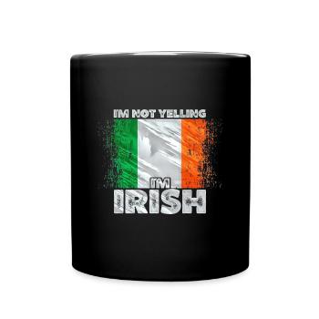 Irland - Tasse einfarbig - Schwarz - Vorne