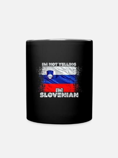 Slowenien - Tasse einfarbig - Schwarz