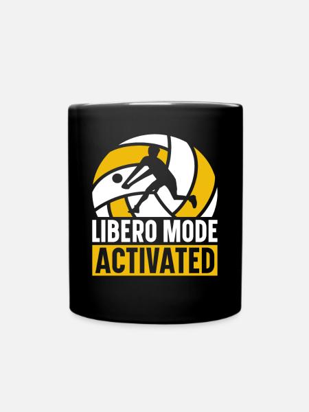 Volleyball Libero - Tasse einfarbig - Schwarz