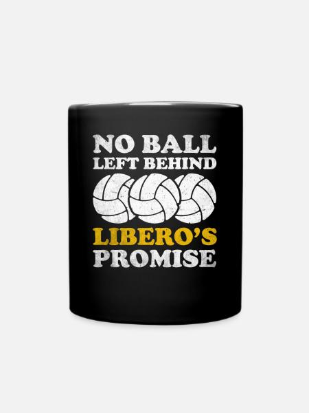 Volleyball Libero - Tasse einfarbig - Schwarz