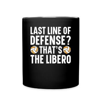 Volleyball Libero - Tasse einfarbig - Schwarz - Vorne