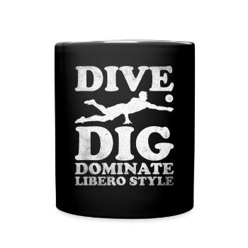 Volley-ball Libero - Mug uni - noir - Devant