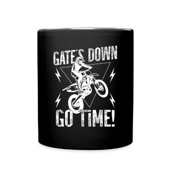 Dirtbike Rider Gate ́s Down MX Motocross Supercross - Full Colour Mug - black - Front