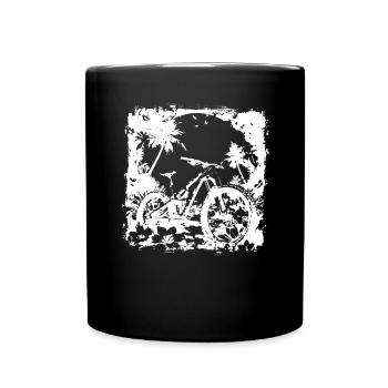 Mountain Biker Graphic - Full Colour Mug - black - Front