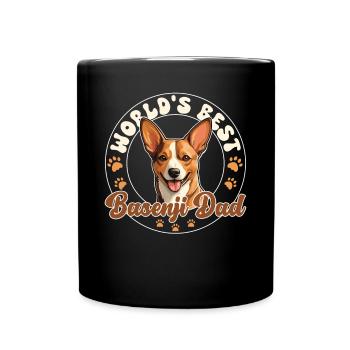 Basenji Groovy Basenji Papa - Mug uni - noir - Devant