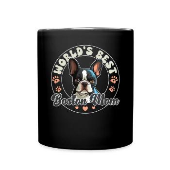 Boston Terrier Groovy Boston Mom - Mug uni - noir - Devant