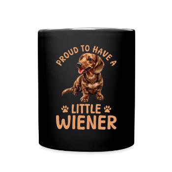 Dachshund Doxie Wiener Dog Proud - Tasse einfarbig - Schwarz - Vorne