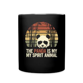 The panda is my spiritual companion - Full Colour Mug - black - Front
