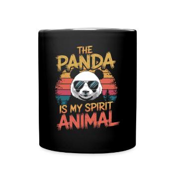 Le panda est mon animal spirituel - Mug uni - noir - Devant