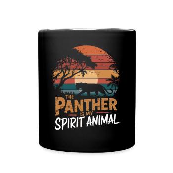 La panthère est mon animal spirituel - Mug uni - noir - Devant