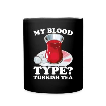 Thé turc Chai Türk Çayi Amoureux de la dinde - Mug uni - noir - Devant