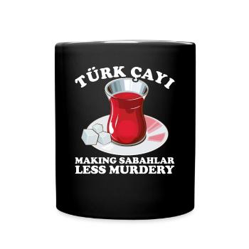 Thé turc Chai Türk Çayi Amoureux de la dinde - Mug uni - noir - Devant