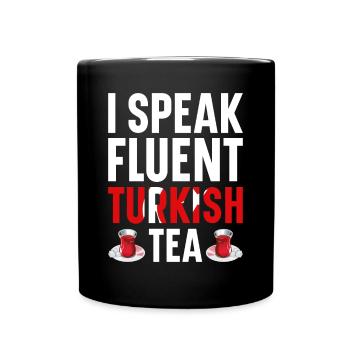 Thé turc Chai Türk Çayi Amoureux de la dinde - Mug uni - noir - Devant