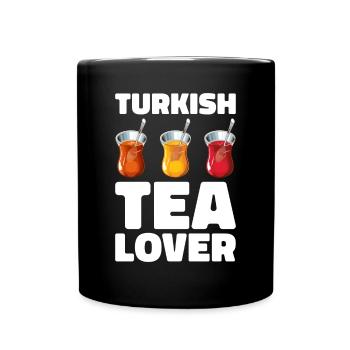Thé turc Chai Türk Çayi Amoureux de la dinde - Mug uni - noir - Devant