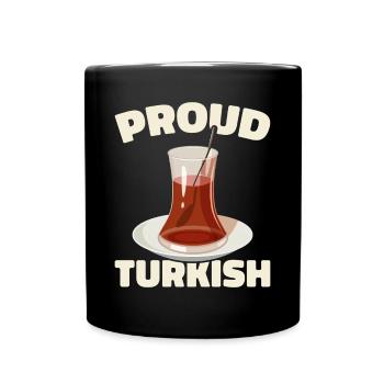 Thé turc Chai Türk Çayi Amoureux de la dinde - Mug uni - noir - Devant