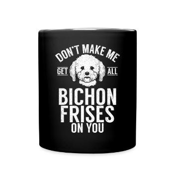 Cadeaux Bichon Frisé - Mug uni - noir - Devant