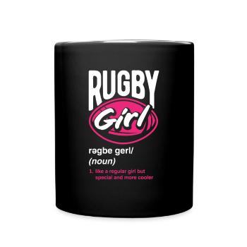 Rugby Girl - Comme une fille normale, mais plus cool - Mug uni - noir - Devant