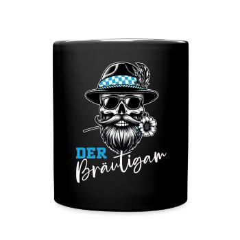 Der Bräutigam Lustiges Junggesellenabschied - Tasse einfarbig - Schwarz - Vorne