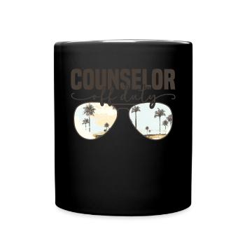 Conseiller d’école Hors service Drôle Vacances d’été - Mug uni - noir - Devant