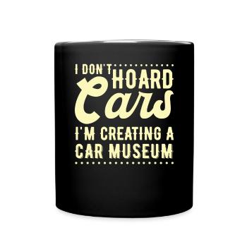 Classic Cars Collector Funny Vintage Car - Full Colour Mug - black - Front