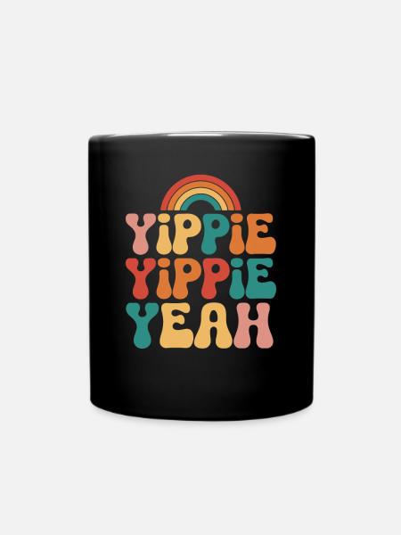 Yippie Yippie Yeah - Tasse einfarbig - Schwarz