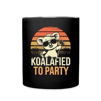 Koalafied To Party Funny Koala avec des lunettes de soleil - Mug uni - noir - Devant