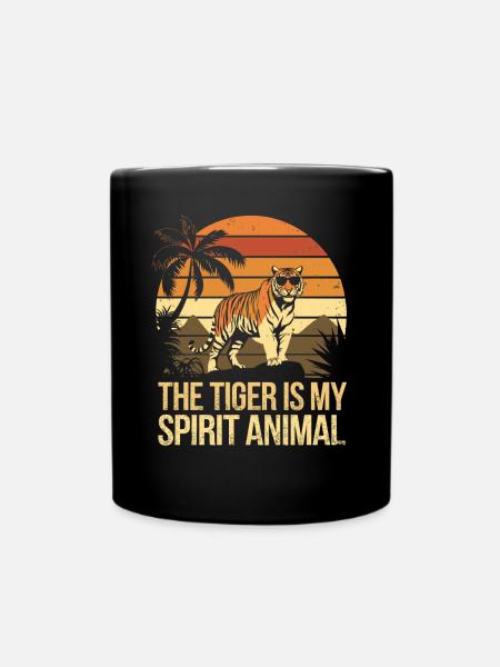 Der Tiger Ist Mein Spirit Animal - Tasse einfarbig - Schwarz