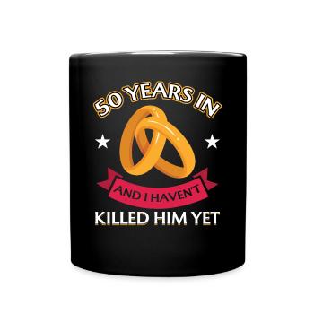 50 years married - Full Colour Mug - black - Front