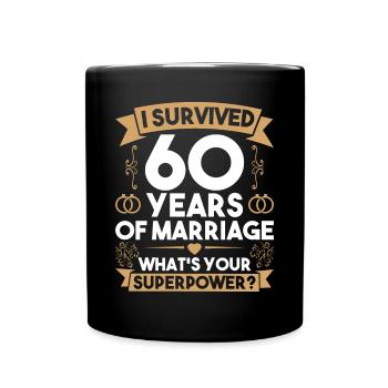 60e anniversaire de mariage - Mug uni - noir - Devant