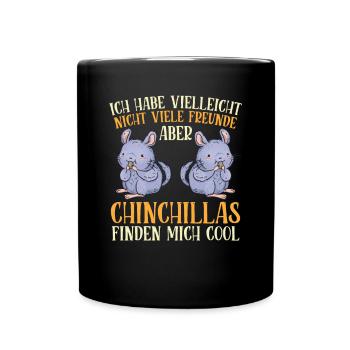Chinchilla est mon ami les chinchillas rongeurs - Mug uni - noir - Devant