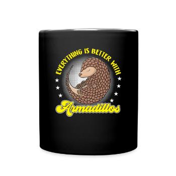 Tout est mieux avec tatou géant - Mug uni - noir - Devant
