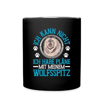 Plans Wolfspitz avec mon Keeshond - Mug uni - noir - Devant