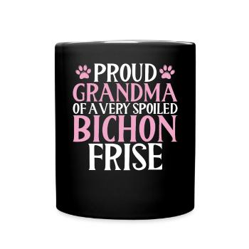 Cadeaux Bichon Frisé - Mug uni - noir - Devant