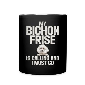 Cadeaux Bichon Frisé - Mug uni - noir - Devant