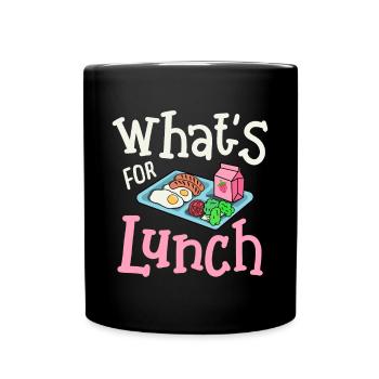 Mittagessen Cafeteria Crew - Tasse einfarbig - Schwarz - Vorne