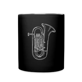 Tuba Sketch - Full Colour Mug - black - Front